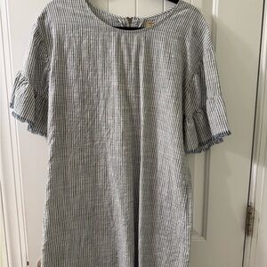 Madewell Blue Striped Dress
